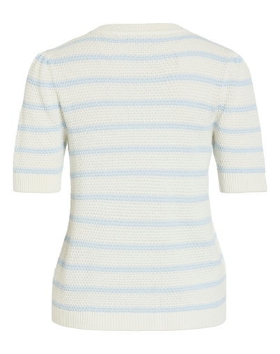 Vila - VIDalo Stripe Strik - White Alyssum